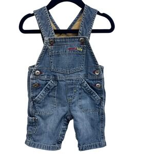 VTG Y2K OshKosh Genuine Baby Denim Overalls Size 3M Blue 100% Cotton EUC